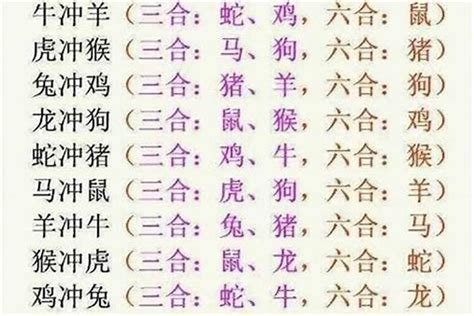 12生肖六合|十二生肖关系一览表：三合/六合/相刑/相冲/相破/相害